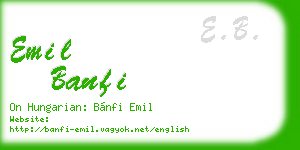 emil banfi business card